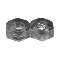 Nouvelle écrou hexagonale en nylon PA66 résistant à la chaleur et aux produits chimiques, noire, certifiée ROHS pour équipement automobile
