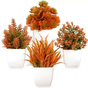 Vente <span class=keywords><strong>en</strong></span> gros de 16.5cm de mini plantes artificielles d'automne <span class=keywords><strong>en</strong></span> <span class=keywords><strong>pot</strong></span> d'<span class=keywords><strong>eucalyptus</strong></span> pulvérisé dans des pots de plantes d'intérieur <span class=keywords><strong>pour</strong></span> décoration de plantes de jardin - Product Image 1