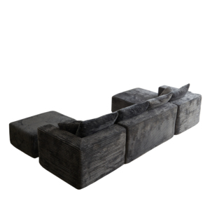 Contemporary <b>Cushion</b> Back Compressed Sofa, Pillow Top Armrest Foam Sectional Couch with 60 Months Warranty - Product Image 3