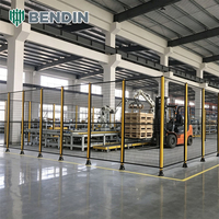 Pagar Pengaman Robot Baja Karbon Rendah dengan Pemasangan Lantai yang Stabil untuk Peralatan Lini Produksi dan Zonasi Keamanan Pabrik yang Fleksibel