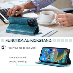 Cartera magnética con tapa, tarjetero, funda para teléfono móvil, Funda de cuero PU para IPhone 15 Pro Max 14 Plus 13 Mini 12 11 XR XS 6 7 8 - Product Image 6