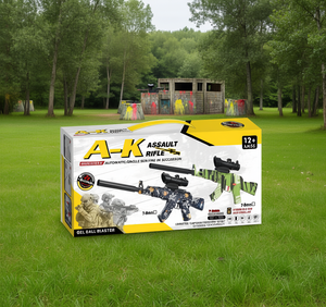 A-K Rifle de Asalto de Bolas de Gel 7-8mm Automático de Disparo Único, Juguete de Entrenamiento para Niños, Material ABS, Embalaje en Caja de Color - Product Image 2