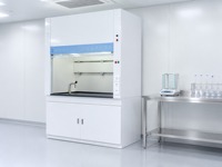 Hotte de laboratoire à conduit en acier inoxydable pour laboratoires d'analyse