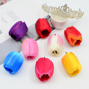 ดอกทิวลิปประดิษฐ์ Dongchen Crafts ขนาด 4.5 ซม. ฐานผ้าไหม สำหรับตกแต่งงานแต่งงาน ตกแต่งบ้าน และเป็นพร็อพถ่ายภาพ - Product Image 1