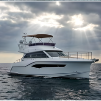 Yacht de luxe de 15 m pour la famille, 3 cabines, 2 sanitaires, design flybridge, pont en teck, espace de bain de soleil à l'arrière, système KTV, 12 passagers, fabrication en usine