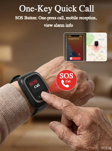 Localizzatore GPS Impermeabile per Anziani con Allarme SOS, Rilevamento Cadute, Geo-Fence, Monitoraggio Cardiaco e 4G - Orologio di Localizzazione per Anziani - Product Image 3