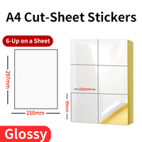 Étiquettes d'expédition autocollantes en papier A4 imperméables et durables Lunao Promotion, impression numérique UV, autocollantes permanentes
