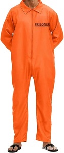 Disfraz de Prisionero Naranja para Adultos de Halloween con Pantalones, Traje de Poliéster para Fiesta, Actuación, Cine, Televisión, Prisionero, Recluso, Convicto - Product Image 6