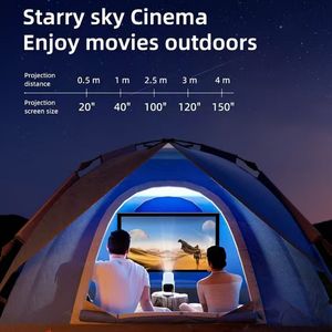 Proyector K2N 4K con <span class=keywords><strong>Netflix</strong></span>, proyector inteligente LCD Proyector de películas para exteriores con WiFi y Bluetooth - Product Image 4