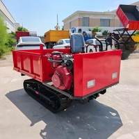 Dumper à chenilles en caoutchouc auto-chargeur de 1500 kg |   Porte-chargeur sur chenilles de type siège CE/EPA en option pour les petites engins de génie civil et l'agriculture
