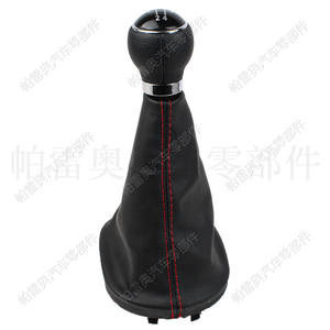 Poignée de levier de vitesse en cuir Volkswagen 5 vitesses Redline, design ergonomique pour Passat B6 Caddy - Product Image 2