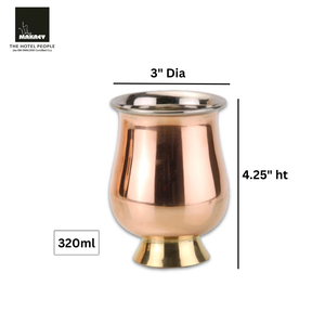 Gobelet en acier de cuivre pur avec fond en laiton 300ml verres de qualité supérieure pour les restaurants de table de mariage - Product Image 2