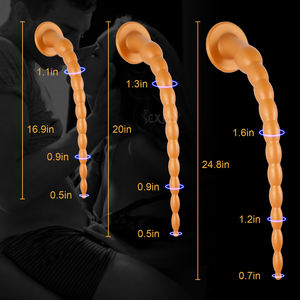 SEXBAY le Plug Anal le Plus Populaire, Plug Anal Extra Long <span class=keywords><strong>en</strong></span> Silicone Liquide avec 12 Perles, Favoris des Hommes et des Femmes - Product Image 5