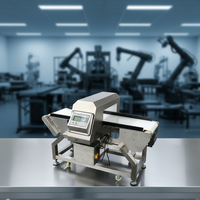 Détecteur de métaux étanche haute précision 0,6 mm avec protection IP65 pour aliments humides, rejet automatique et multi-tension