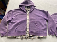 Veste à capuche pour homme de créateur personnalisée, style chemise en flanelle, doublée, épaisse, unie, vintage, zippée, délavée à l'acide