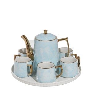 New cross-border export ceramic water <b>set</b>, afternoon <b>tea</b> <b>set</b>, high-temperature resistant water cup tray gift box for guests - Product Image 5