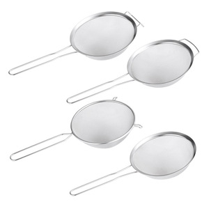 Stainless Steel Fine Mesh Strainer <b>Spoon</b> With Handle And Wide Edge For Oil Filtering Kitchen Use - Product Image 1