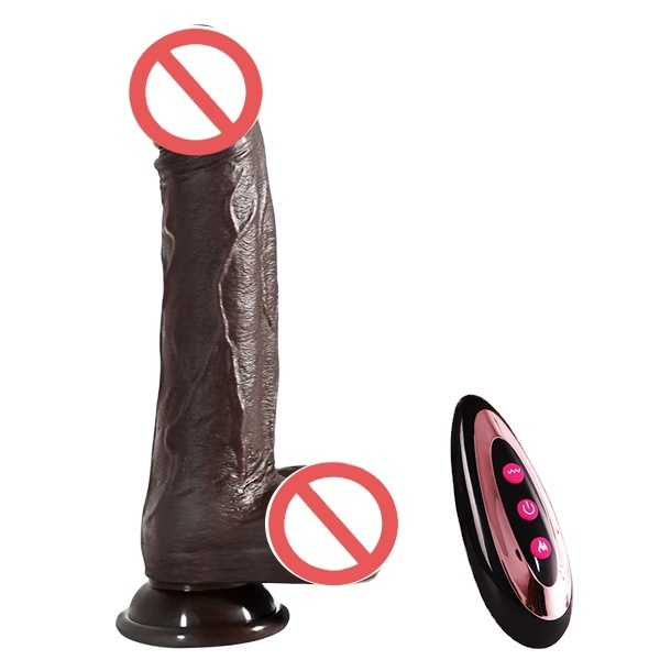 Realistic Telescopic Vibrator G-Spot Stimulator Heated Silicone Thrusting Dildo Toys for Women Big Penis Cock Style Adult Sex