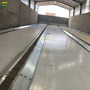 Système complet <span class=keywords><strong>de</strong></span> plancher à lattes pour ferme ovine <span class=keywords><strong>de</strong></span> 3000 moutons, incluant des lattes en plastique vert et des poutres <span class=keywords><strong>de</strong></span> <span class=keywords><strong>support</strong></span> en acier galvanisé pour ferme ovine - Product Image 4