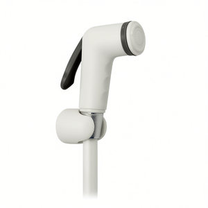 Cabezal de ducha blanco con manguera de 18,8 cm de longitud para uso en el baño - Product Image 3