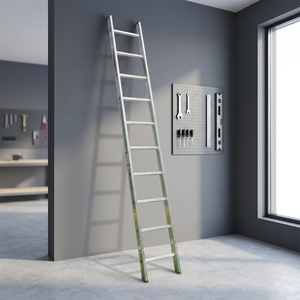 Échelle pliante en aluminium moderne à 20 marches, capacité de 150 kg, design télescopique portable antirouille pour atelier, entrepôt, salon - Product Image 4