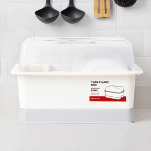 Scatola di immagazzinaggio di plastica delle stoviglie dello scolapiatti delle ciotole dei piatti della famiglia della fabbrica di vendite calde con il coperchio - Product Image 6