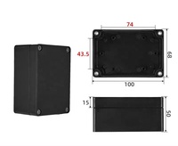 Boîtier Électrique Extérieur Étanche 100*68*50mm, Boîtier d'Instruments Noir en Plastique pour Projet, Boîte de Jonction de Connexion