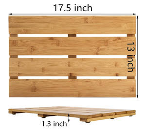 Alfombrilla de baño de bambú impermeable para baño interior o exterior Alfombrilla de <span class=keywords><strong>ducha</strong></span> de <span class=keywords><strong>madera</strong></span> - Product Image 3