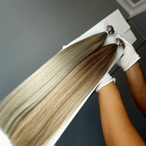 Extensiones de Cabello Humano Remy 100% Virgen con Punta de Queratina Italiana, Extensiones de Cabello con Punta I, Doble Trama, Cutícula Alineada - Product Image 6