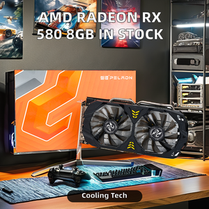 การ์ดจอ Radeon 580 2048SP 8GB GDDR5 รุ่นใหม่ GPU RX580 6Pin 256-bit พัดลมคู่ สำหรับเล่นเกมและเวิร์กสเตชัน Radeon 5 - Product Image 4