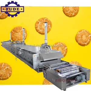 Lini Produksi Biskuit Keras dan Lembut Lengkap 1000Mm/Mesin Pabrik Biskuit Otomatis/Oven Kue Panggang