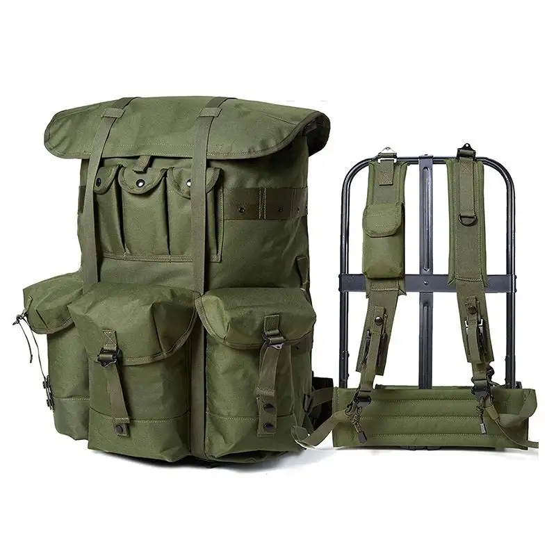 Sac à dos de terrain multifonctionnel léger Big Back Packs US Tactical Surplus 55L Alice Combat Field Rucksack Alice Backpack