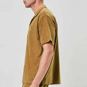 เสื้อเชิ้ตออกแบบเอง ผ้าฝ้าย 60% โพลีเอสเตอร์ 40% ปักลายวินเทจ แขนสั้น ติดกระดุม เสื้อลำลองผู้ชาย - Product Image 2