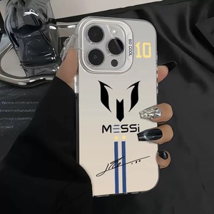 Coque antichoc en PC TPU à effet dégradé imprimé UV, style Ins, avec motif laser, pour <span class=keywords><strong>iPhone</strong></span> 17 16 Plus 15 Pro 14PM - Thème <span class=keywords><strong>Messi</strong></span> - Product Image 5
