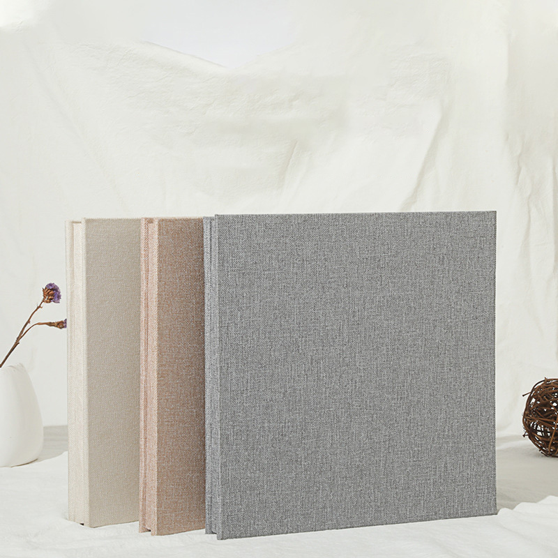 Joytop 3 вида цветов самоклеящаяся простой льняная ламинирования DIY Фотоальбом спиральный блокнот ручной работы