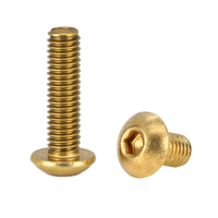 Vis métriques M1.6 DIN en laiton, cuivre, alliage de bronze H59 H62, à tête cylindrique hexagonale, à six pans creux