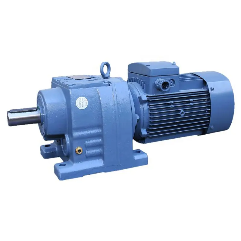 R27-R187 Helical Gear Reducer, Hard Tooth Helical Reducer Gearbox with Motor, R Series Helical Speed Reducers