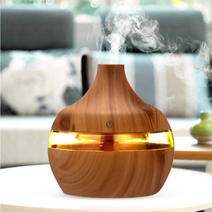 Mejor vendedor humidificador de diseño de grano de madera portátil <span class=keywords><strong>Mini</strong></span> 300ml humidificador difusor de Aroma - Product Image 2