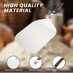 พับจับอลูมิเนียมโลหะ 12x14 นิ้ว<span class=keywords><strong>พิซซ่า</strong></span>ปอกเปลือก Paddle 14 Rocker เครื่องตัด<span class=keywords><strong>พิซซ่า</strong></span>พร้อมฝาครอบป้องกันสําหรับพิซซ่าโฮม<span class=keywords><strong>เมด</strong></span> - Product Image 2