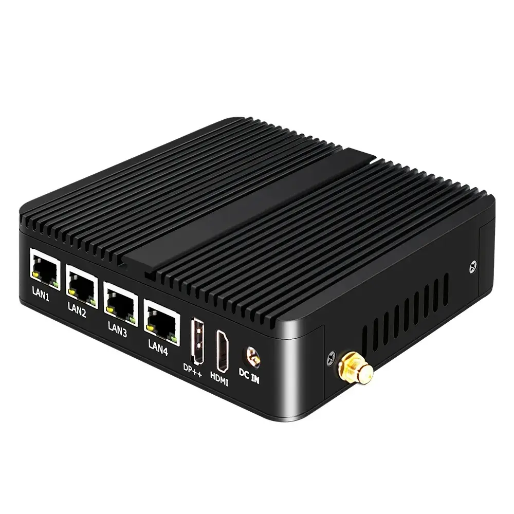 Firewall mini pc 12 gen N100 J6426 DDR4 hd dp tampilan 4 * LAN port untuk solusi perangkat keras keamanan jaringan rumah atau perusahaan