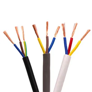 Multi Core Electrical Cable Wire 3 or 4 Cores Flexible Copper Cable RVV H05VV-F Cable