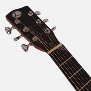 Violão Acústico Todo Sólido de <span class=keywords><strong>40</strong></span> Polegadas |   Violão Folk Minimalista com Tampo em Abeto Europeu, Fundo e Laterais em Mogno, e Trastes Redondos - Product Image 3