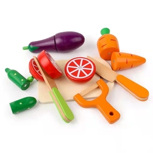 Accessoires de jeu d'imitation de <span class=keywords><strong>cuisine</strong></span> personnalisés en gros Jouets de <span class=keywords><strong>simulation</strong></span> Ensemble de fruits en bois - Product Image 5