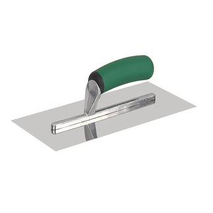 Truelle à plâtre en acier inoxydable, lame plate, poignée ergonomique en TPR, texture antidérapante, outils de bricolage pour le plâtrage et la finition - Product Image 2