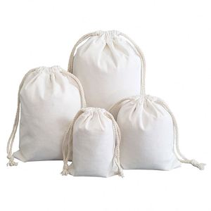 Custom logo Wholesale Eco Candle Storage Christmas Gifts Storage Mini Small Organic Linen Cotton Draw <b>String</b> <b>Bag</b> - Product Image 4