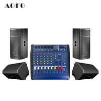 Console de mixage audio AOFO PMX-402D 4 canaux avec alimentation fantôme 48V, enregistreur intégré, connectivité USB et Bluetooth, effets d'écho numériques
