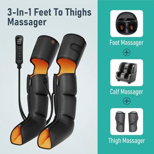 Masseur de jambes 3 en 1 pour pieds, mollets et cuisses avec chaleur, compression et contrôle du temps pour soulager la douleur et favoriser la récupération musculaire - Product Image 2