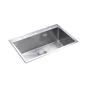Évier de cuisine à double bac 820x450x200mm en acier inoxydable 304 satiné brossé, robinet inclus - Product Image 6