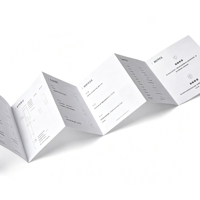 Brochures d'instructions pliables en accordéon en gros, impression offset personnalisée, papier couché, guide de produits en bois, insert, boîte d'emballage cadeau
