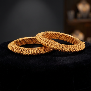Impresionantes Brazaletes Antiguos Lisos de Oro, Chapado en Oro, Joyería Árabe, Mayoristas de la India, Brazaletes Clásicos Abribles de Níquel y Plomo para Mujer - Product Image 2